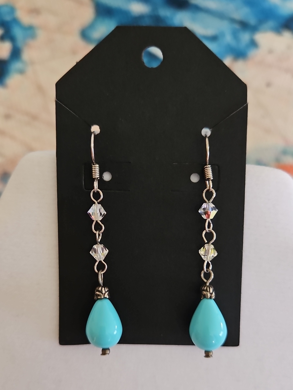 Turquoise Teardrop Dangle Earrings